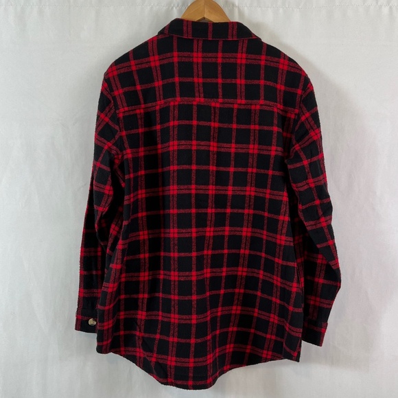 NWT beachlunchlounge Heavy Flannel Easton Shacket in Ski Patrol Plaid - Picture 8 of 11